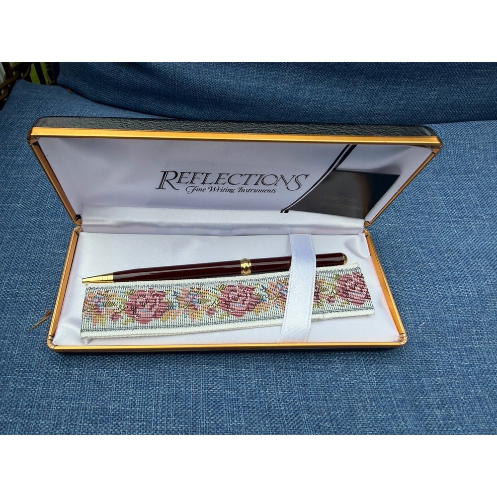 Reflections Fine Writing Instruments Pen W/ Case Cover and Paperwork + Bonus